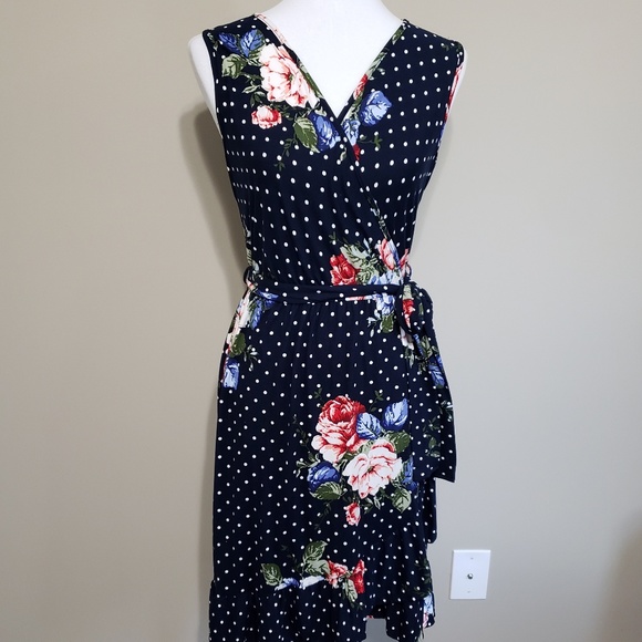 Navy wrap dress - Picture 4 of 6